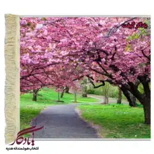 تابلو فرش ماشینی طرح منظره بهار در ساکورا کد m147-1