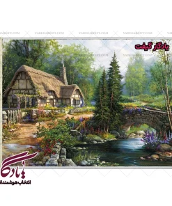 تابلو فرش ماشینی طرح منظره بهارطبیعت کد m122 - یادگار گیفت