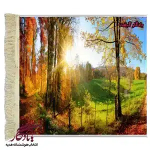تابلو فرش ماشینی طرح منظره تابستان در مزرعه کد m134-1