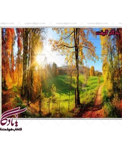 تابلو فرش ماشینی طرح منظره تابستان در مزرعه کد m134 - یادگار گیفت