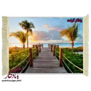 تابلو فرش ماشینی طرح منظره جزایر ترکز و کایکوس کد m153