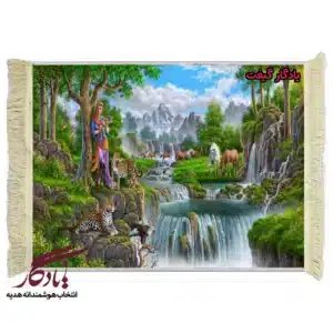 تابلو فرش ماشینی طرح منظره جنگل رؤیایی کد m107