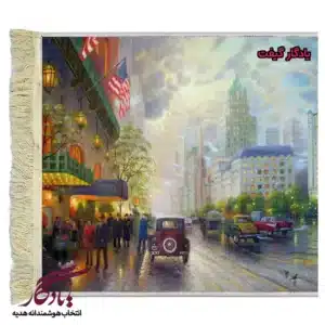 تابلو فرش ماشینی طرح منظره خیابان پنجم نیویورک کد m112-1