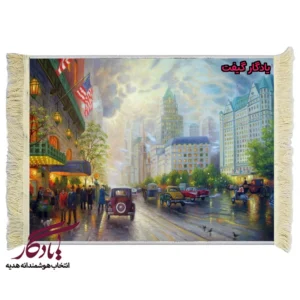 تابلو فرش ماشینی طرح منظره خیابان پنجم نیویورک کد m112