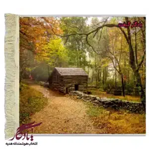 تابلو فرش ماشینی طرح منظره سکوت پاییز کد m140-1