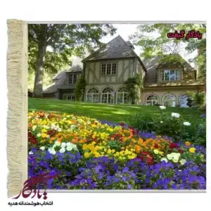 تابلو فرش ماشینی طرح منظره باغ گیبز کد m225-1