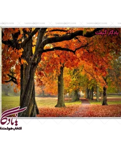 تابلو فرش ماشینی طرح منظره به رنگ پاییز کد m205 - یادگار گیفت