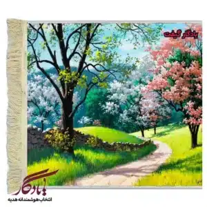 تابلو فرش ماشینی طرح منظره جادوی بهار کد m217-1