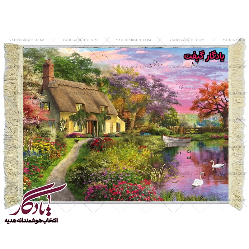 تابلو فرش ماشینی طرح منظره فصل مهاجرت کد m216 - یادگار گیفت