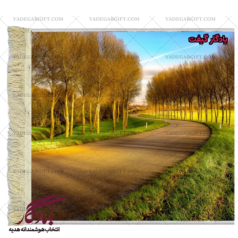 تابلو فرش ماشینی طرح منظره لذت مسیر کد m219 - یادگار گیفت