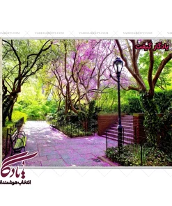 تابلو فرش ماشینی طرح منظره پارک ژاپنی کد m206 - یادگار گیفت