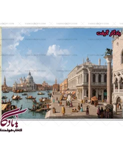 تابلو فرش ماشینی طرح منظره کانال های ونیز کد m184 - یادگار گیفت