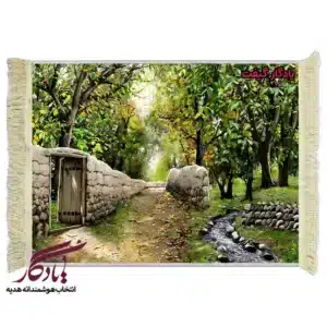 تابلو فرش ماشینی طرح منظره کوچه باغ خاطرات کد m174