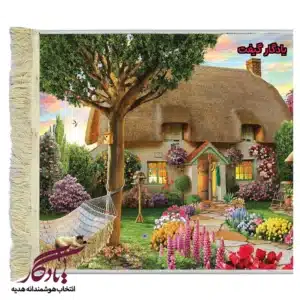 تابلو فرش ماشینی طرح منظره کلبه آرزوها کد m232-1