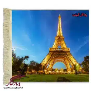تابلو فرش ماشینی طرح منظره غروب ایفل کد m241-1