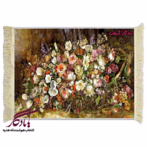 تابلو فرش ماشینی طرح گل ها و سبد شکسته کد g51
