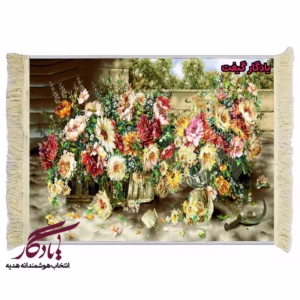 تابلو فرش ماشینی طرح گل و داس کد g57