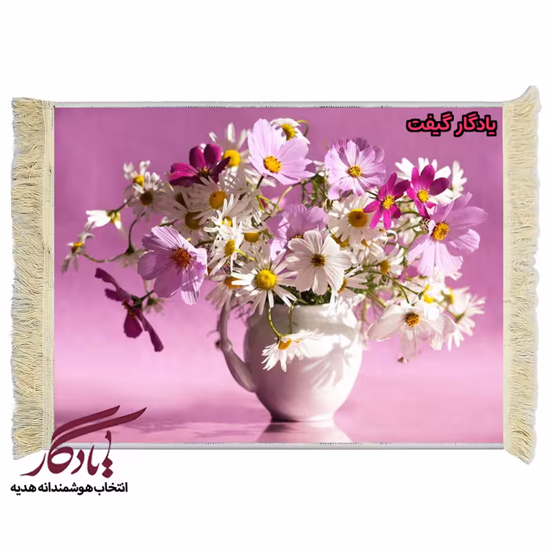 تابلو فرش ماشینی طرح گل کیهان باغ کد g61