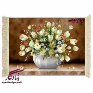 تابلو فرش ماشینی طرح گل لاله بابونه کد g81