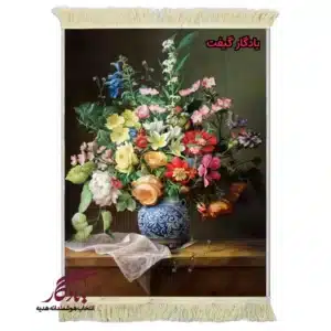 تابلو فرش ماشینی طرح گل ها و گلدان دکوراتیو کد g88