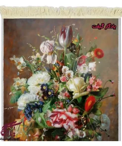 تابلو فرش ماشینی طرح شکوفایی گل ها کد g99 - یادگار گیفت