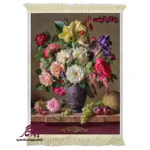 تابلو فرش ماشینی طرح گل و طالبی کد g107