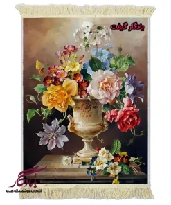 تابلو فرش ماشینی طرح گل و کاپ کد g95 - یادگار گیفت