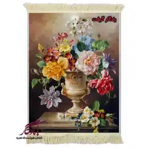 تابلو فرش ماشینی طرح گل و کاپ کد g95