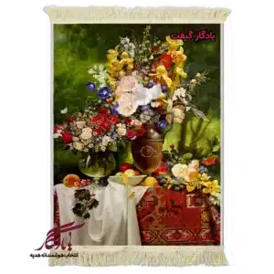 تابلو فرش ماشینی طرح گل و گلیم کد g94
