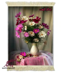 تابلو فرش ماشینی طرح گل گیتی (ستاره مکزیکی) کد g96 - یادگار گیفت