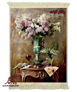 تابلو فرش ماشینی طرح گل یاسمن و نامه یار کد g133