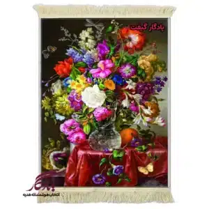 تابلو فرش ماشینی طرح گل و بلور کد g138