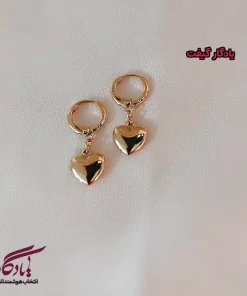 گوشواره ژوپینگ آویز قلبی کد x102