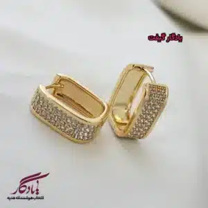 گوشواره ژوپینگ نگین مستطیلی کد x105