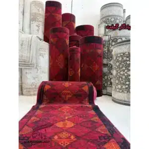 فرش کناره طرح ترکمن لاکی 700 شانه کد kf02