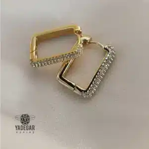 گوشواره ژوپینگ حلقه ای نگین دارکدx110