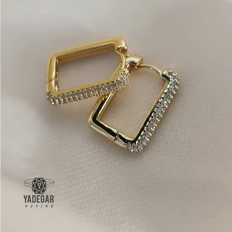 گوشواره ژوپینگ حلقه ای نگین دارکدx110