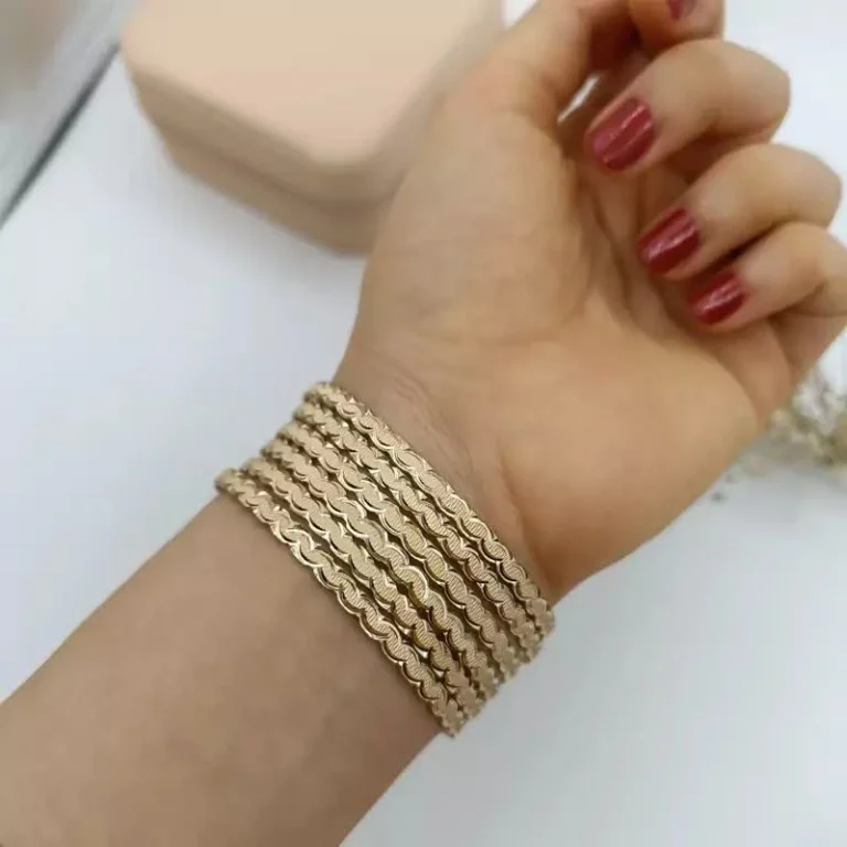 ست النگو طلاروس مدل دامله کد 124