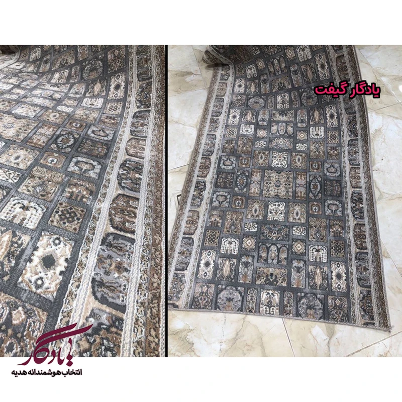 فرش کناره طرح سنتی خشتی فیلی کد KF07 - یادگار گیفت