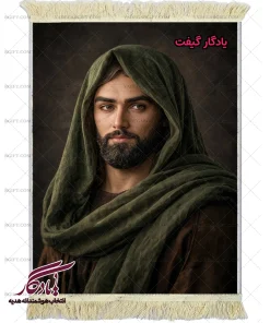 تابلو فرش ماشینی طرح تمثال چهره حضرت اباعبدالله (ع) کد MZ10 - یادگار گیفت