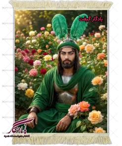 تابلو فرش ماشینی تمثال حضرت عباس (ع) کد MZ14 - یادگار گیفت
