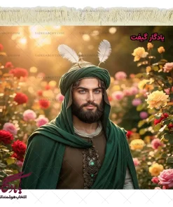 تابلو فرش ماشینی تمثال حضرت عباس (ع) کد MZ15 - یادگار گیفت