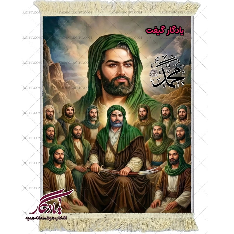 تابلو فرش تمثال حضرت علی (ع) و یارانش کد MZ18 - یادگار گیفت