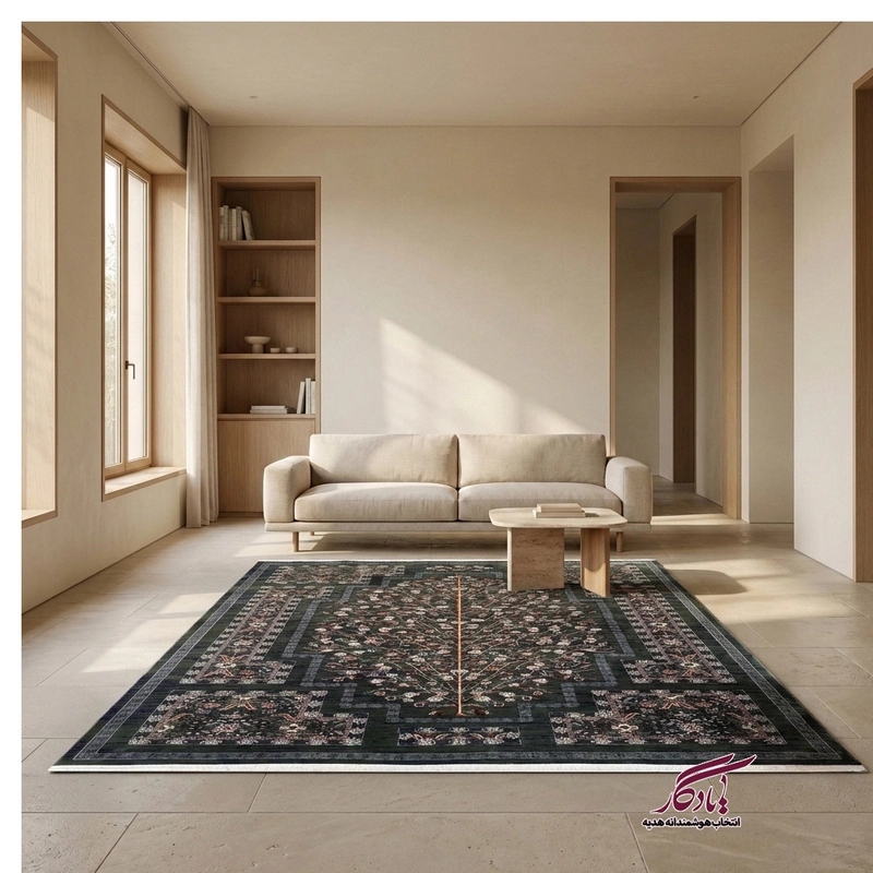 فرش طرح درختی ۱۲۰۰ شانه گل برجسته (کلکسیون آوانگارد) - یادگار گیفت
