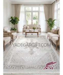 فرش۱۲۰۰ شانه گل برجسته موکا کد ۳۰۶۰ - یادگار گیفت