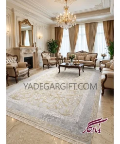 فرش۱۲۰۰ شانه گل برجسته موکا کد ۳۰۶۵ - یادگار گیفت