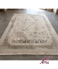 فرش۱۲۰۰ شانه گل برجسته موکا کد ۳۰۸۵ - یادگار گیفت