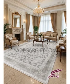 فرش۱۲۰۰ شانه گل برجسته موکا کد ۳۱۳۰ - یادگار گیفت
