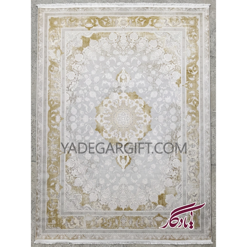 فرش۱۲۰۰ شانه گل برجسته موکا کد ۳۱۵۵ - یادگار گیفت