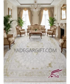 فرش۱۲۰۰ شانه گل برجسته موکا کد ۳۱۵۵ - یادگار گیفت